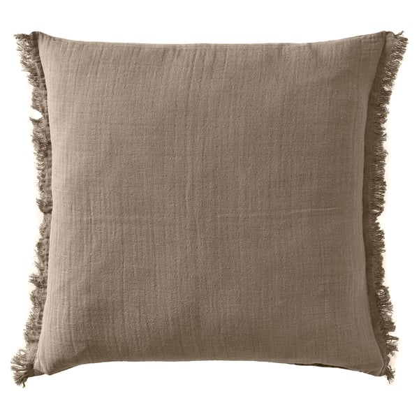 VALLKRASSING cushion cover, light grey-brown, 50x50 cm