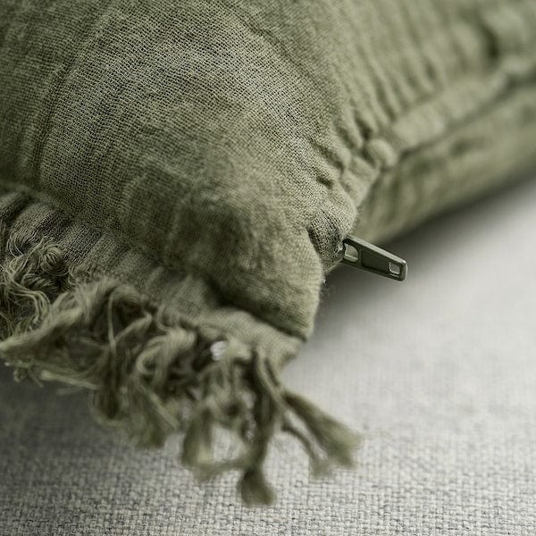 Ikea VALLKRASSING - Cushion cover, grey-green, 50x50 cm