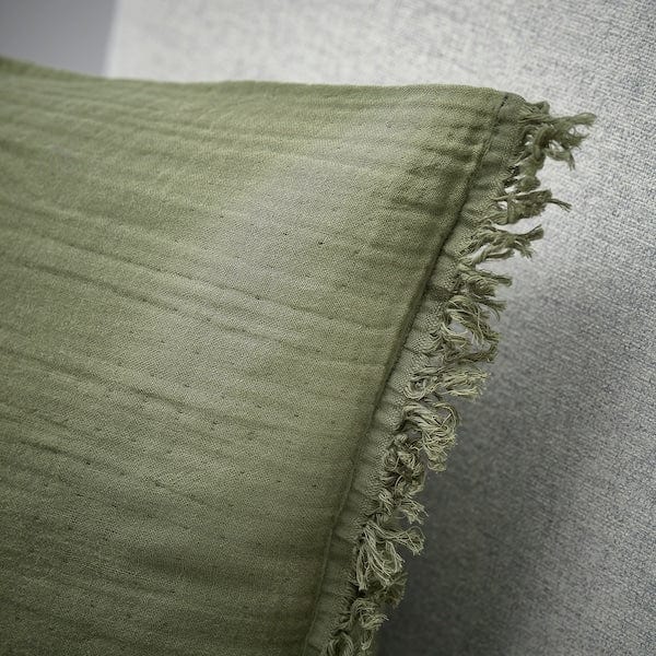 Ikea VALLKRASSING - Cushion cover, grey-green, 50x50 cm