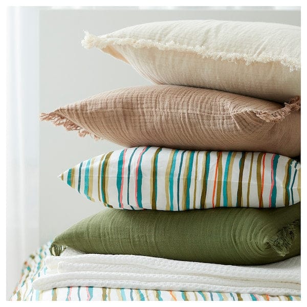 Ikea VALLKRASSING - Cushion cover, grey-green, 50x50 cm