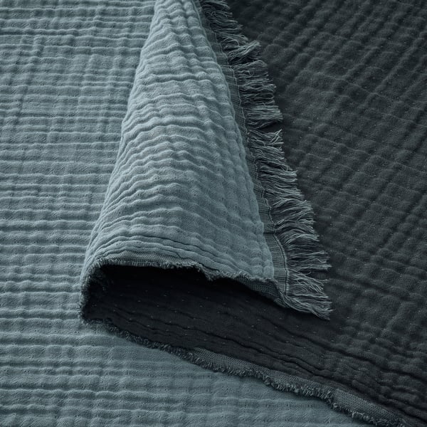 VALLKRASSING throw, light blue-grey, 150x200 cm