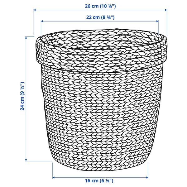VALLMOFRÖN plant pot, seagrass, 19 cm
