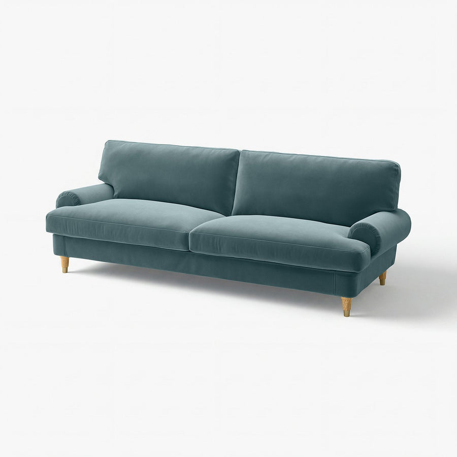 VALNÄS 3-seat sofa, Alhamn dark grey-blue, 246x90x94 cm