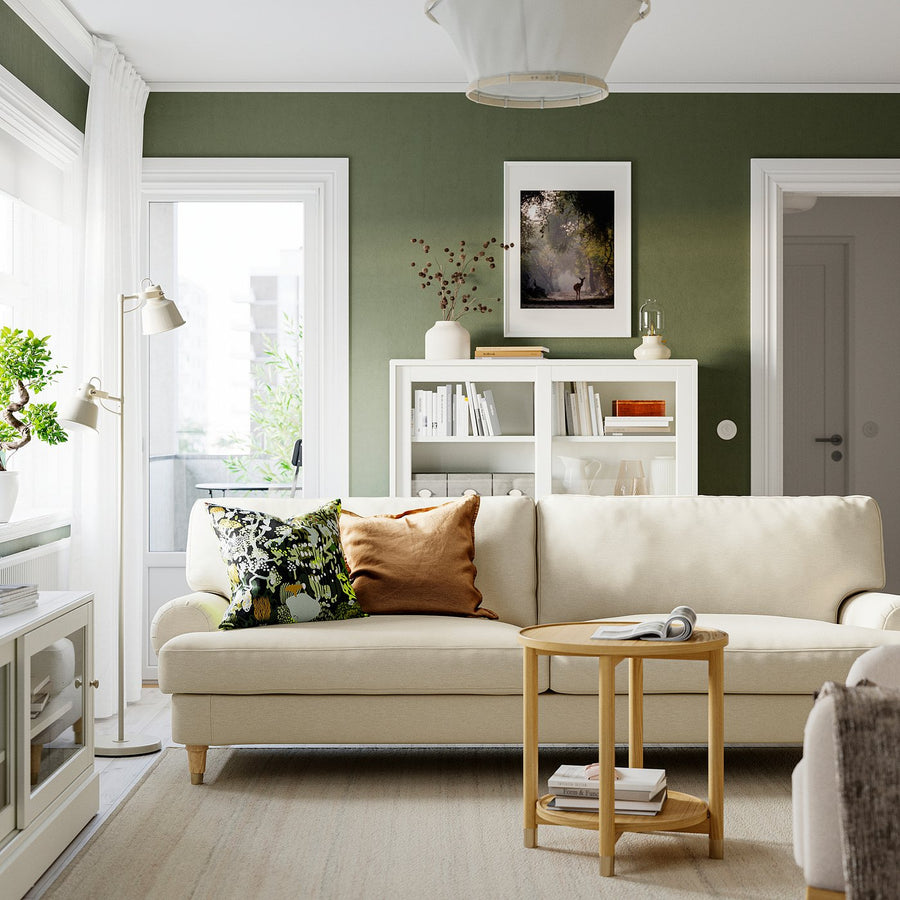 VALNÄS 3-seat sofa, Knäbäck light beige, 246x90x94 cm