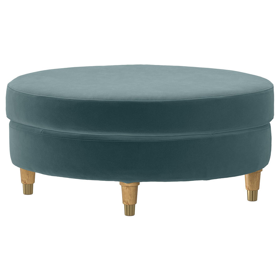 VALNÄS cover for footstool, Alhamn dark grey-blue