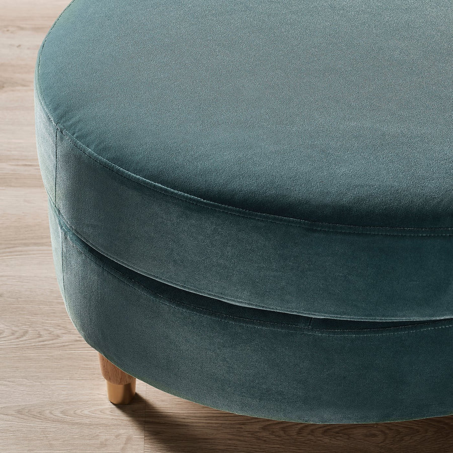 VALNÄS footstool, Alhamn dark grey-blue, 97x43x70 cm