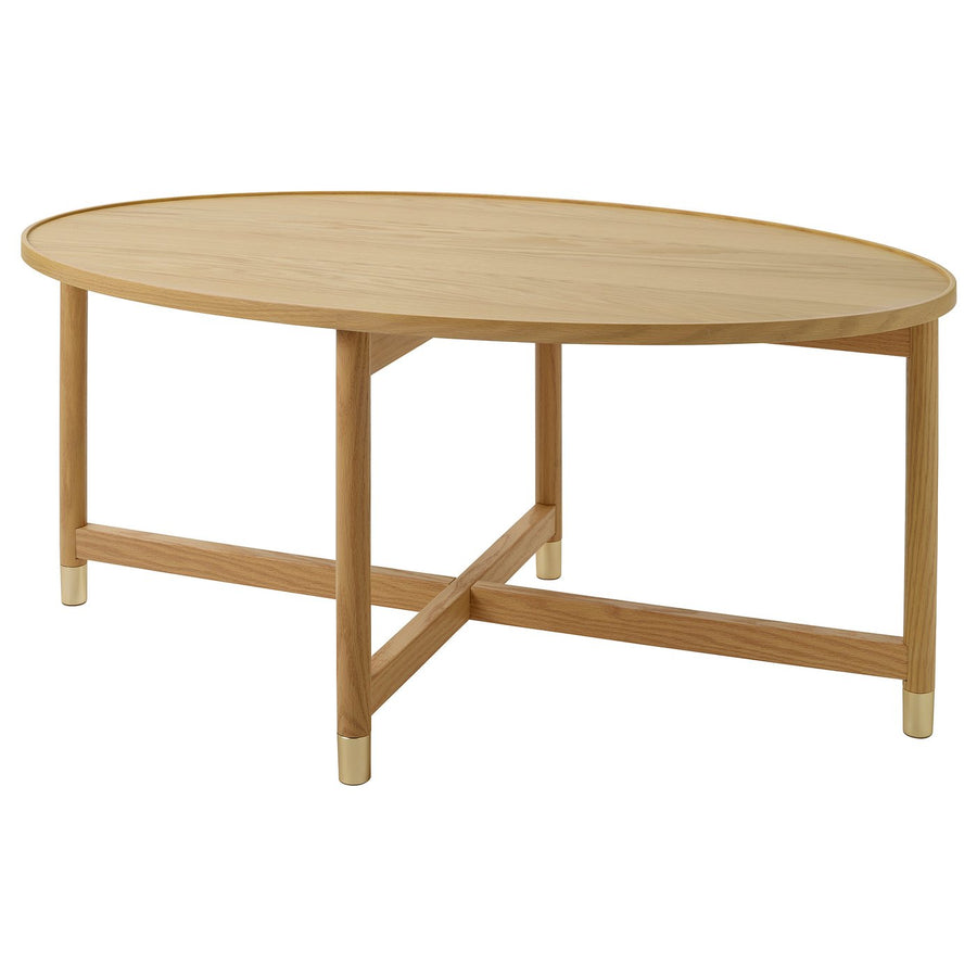 VALNÄS coffee table, oak veneer, 118x50 cm