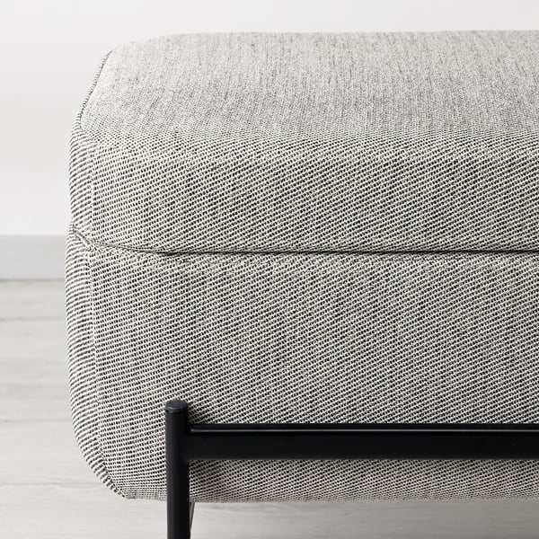 VALTORP bench, with storage/Viarp beige/brown, 103 cm