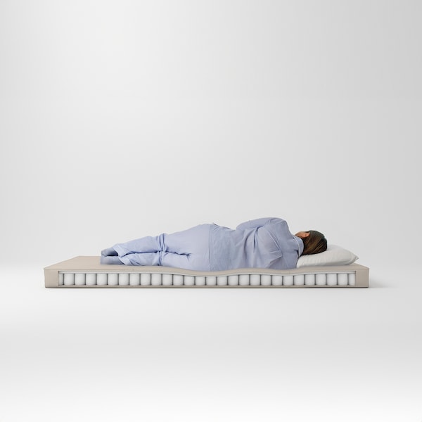 VANNAREID pocket sprung mattress, extra firm/beige, 80x200 cm