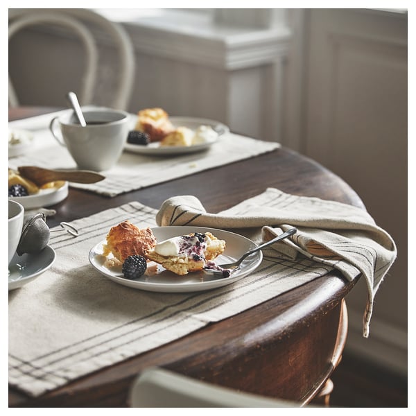 VÅRARV place mat, dark grey/natural, 35x45 cm