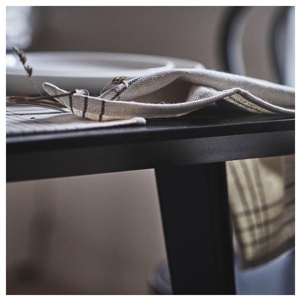 VÅRARV napkin, dark grey/natural, 35x35 cm, 4 pack