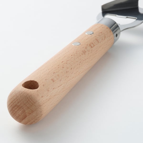 VARDAGEN bottle/can opener, stainless steel/beech, 18 cm