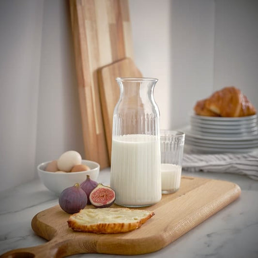 Ikea VARDAGEN - Jug, clear glass/fancy,1.0 l