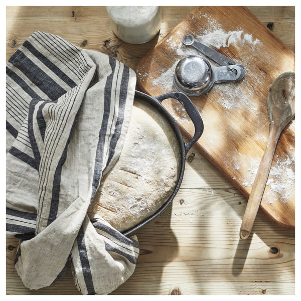 VARDAGEN casserole with lid, enamelled cast iron matt/black, 5 l