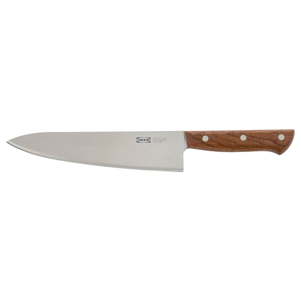 VARDAGEN cook's knife, stainless steel/walnut, 20 cm