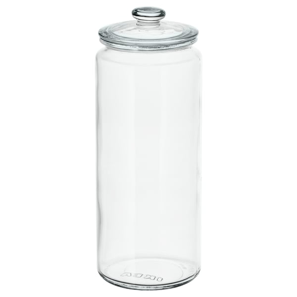VARDAGEN jar with lid, clear glass, 1.8 l