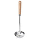 VARDAGEN ladle, stainless steel/beech, 33 cm