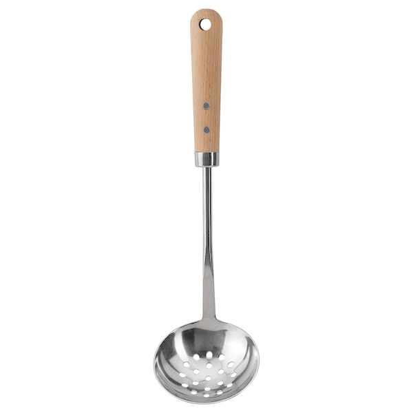 VARDAGEN skimmer, stainless steel/beech, 32 cm