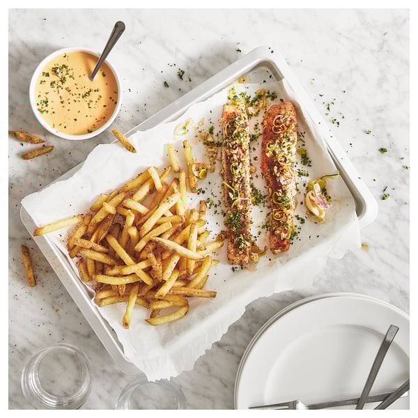 VARDAGEN baking tin, silver-colour, 38x26 cm/2.0 l