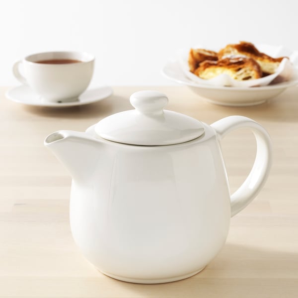 VARDAGEN teapot, off-white, 1.2 l