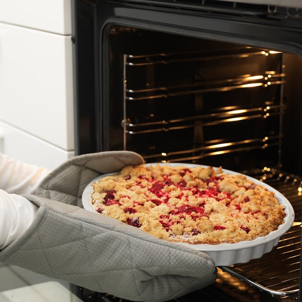 VARDAGEN pie dish, silver-colour, 31 cm/1.8 l