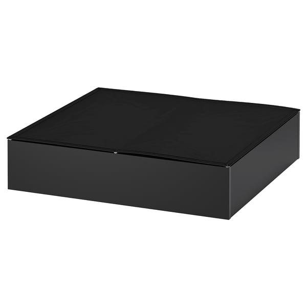 VARDÖ bed storage box, black, 65x70 cm