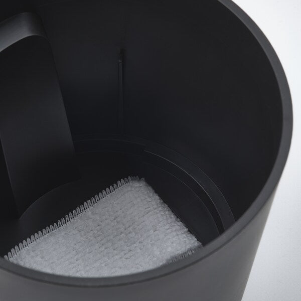 VÅRDTRÄD self-watering plant pot, in/outdoor transparent/anthracite, 9 cm