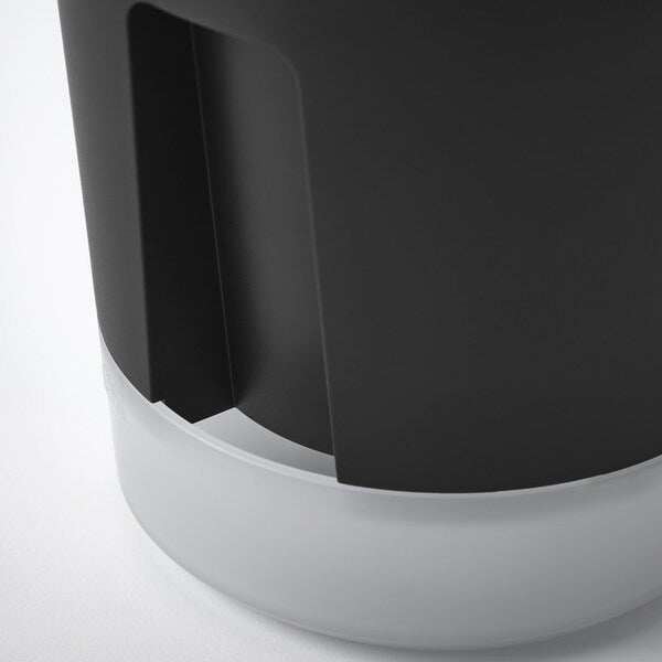 VÅRDTRÄD self-watering plant pot, in/outdoor transparent/anthracite, 9 cm