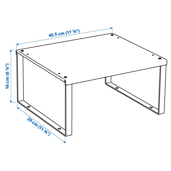 VARIERA shelf insert, white, 45.5x29x16 cm