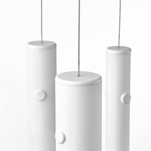 Ikea VARMBLIXT - LED pendant lamp, white frosted glass, 46 cm