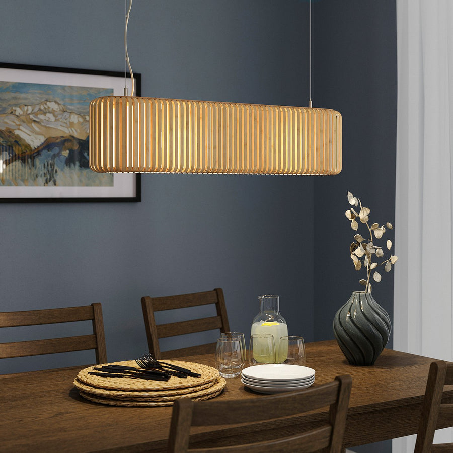 VARPTROSS pendant lamp, bamboo, 79 cm