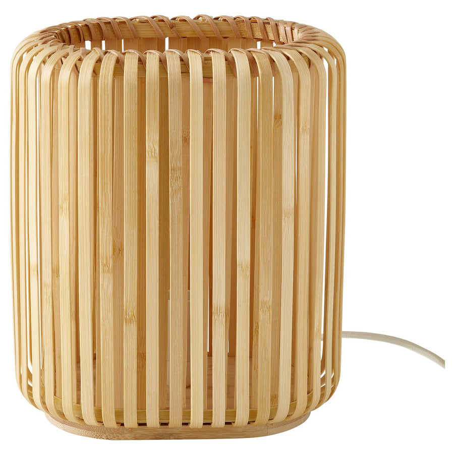 VARPTROSS table lamp, bamboo, 26 cm