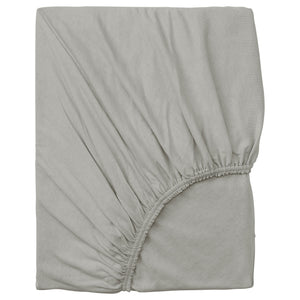 VÅRVIAL fitted sheet, grey, 90x200 cm