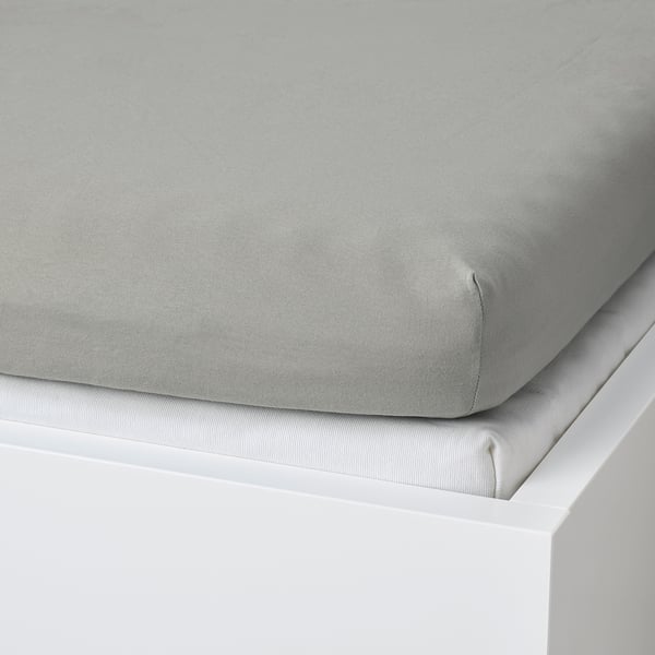 VÅRVIAL fitted sheet for day-bed, light grey, 80x200 cm