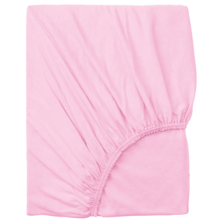 VÅRVIAL fitted sheet, pink, 140x200 cm