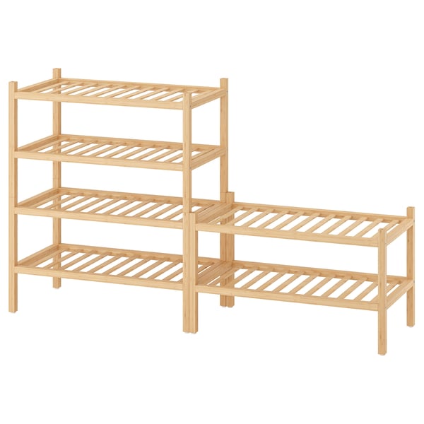 VASSKÄR hallway furniture, set of 3, bamboo