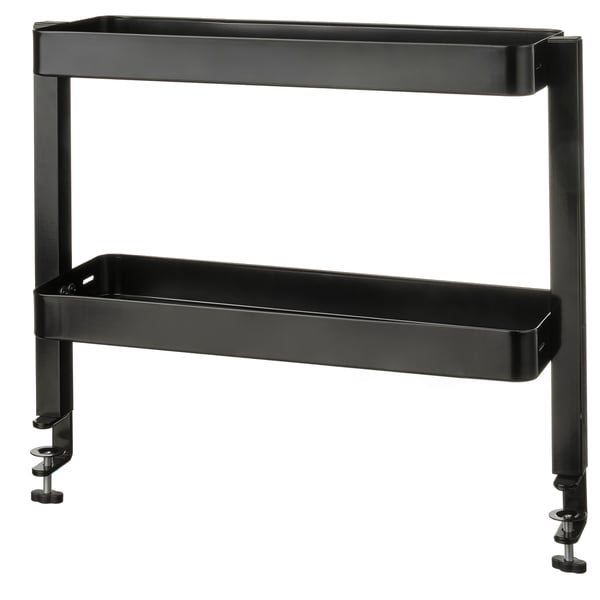 VATTENKAR desktop shelf, black, 49x15 cm