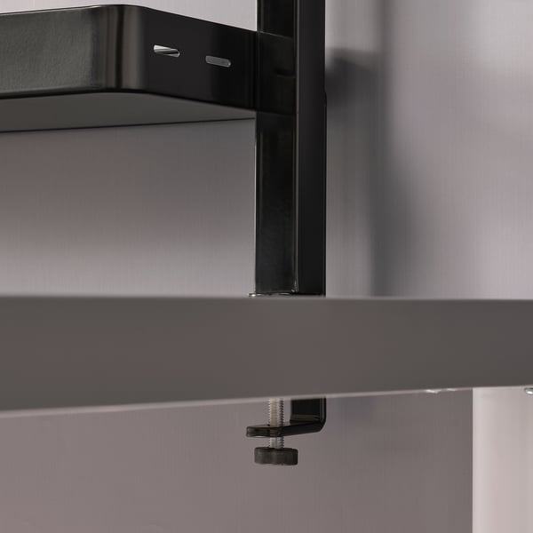 VATTENKAR desktop shelf, black, 49x15 cm