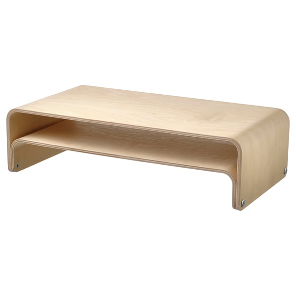 VATTENKAR laptop/monitor stand, birch, 52x26 cm