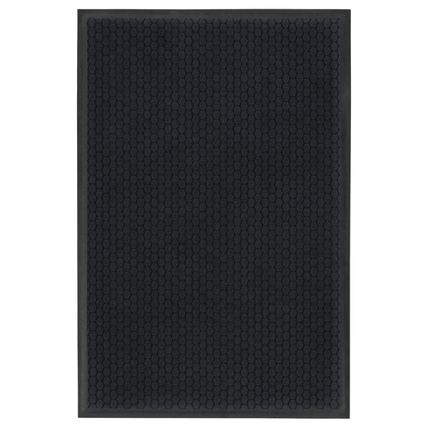 VATTENVERK door mat, indoor, dark grey, 100x150 cm