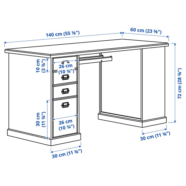 VEBJÖRN desk, beige, 140x60 cm