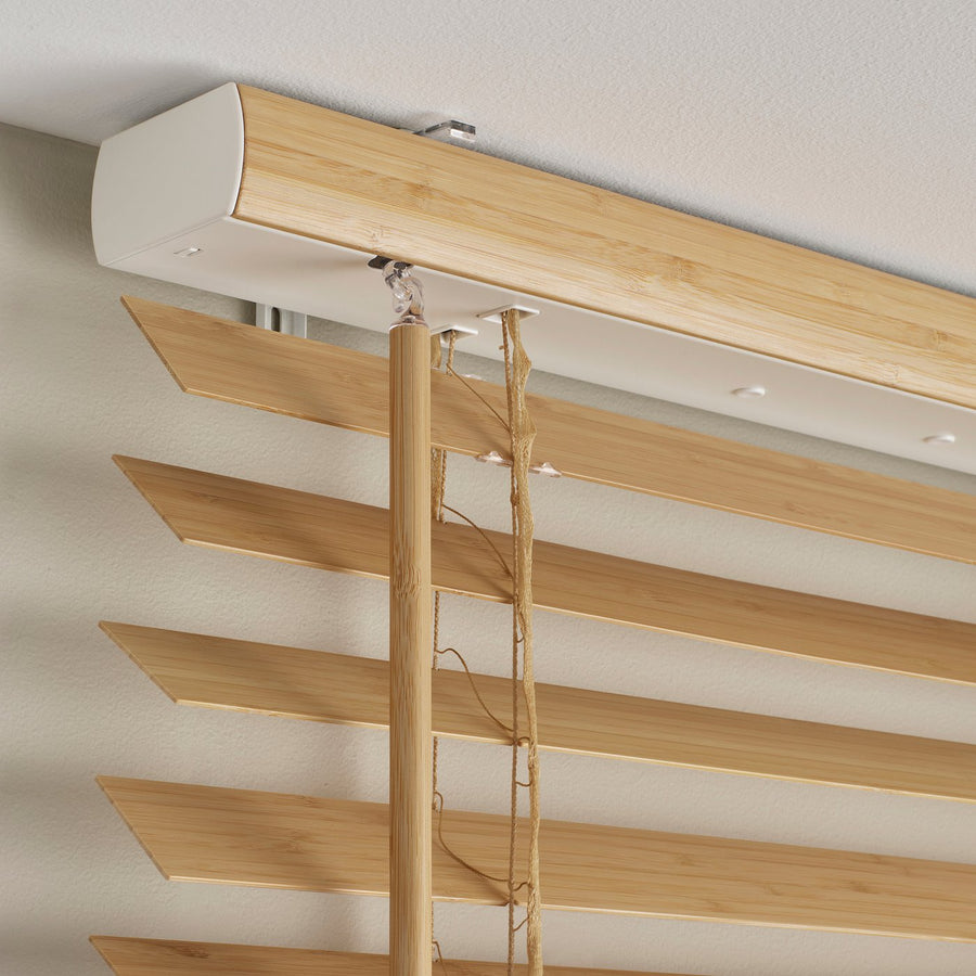VECKLARFLY Venetian blind, bamboo, 140x155 cm