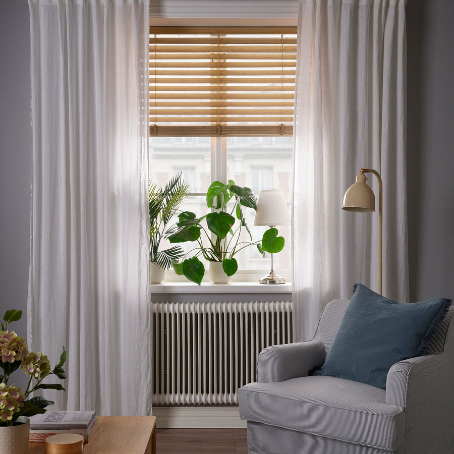 VECKLARFLY Venetian blind, bamboo, 155x100 cm