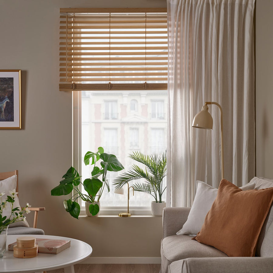 VECKLARFLY Venetian blind, bamboo, 155x120 cm