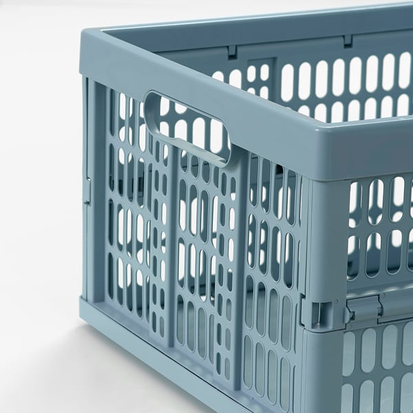 VEDKLYV folding box, light blue, 48x35x24 cm