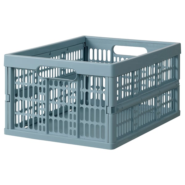 VEDKLYV folding box, light blue, 48x35x24 cm