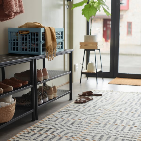 VEDKLYV folding box, light blue, 48x35x24 cm