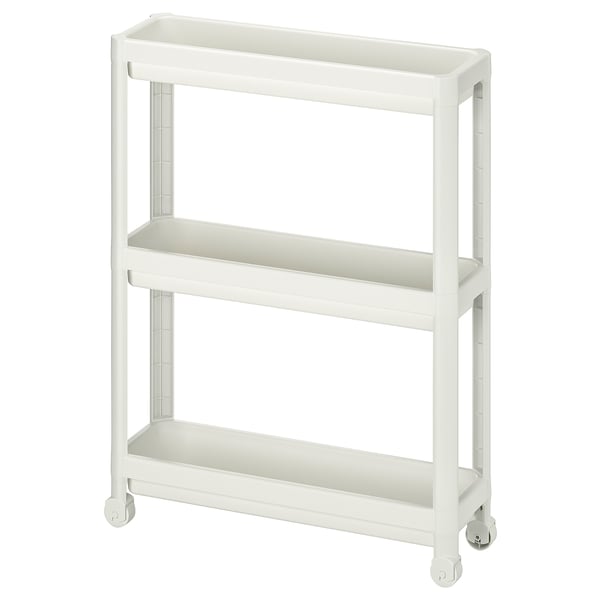 VESKEN trolley, white, 54x18x71 cm