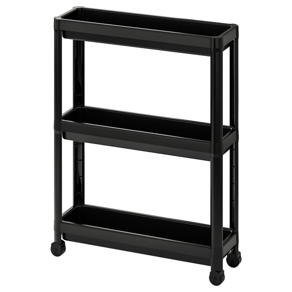 VESKEN trolley, black, 54x18x71 cm