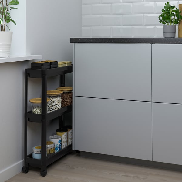 VESKEN trolley, black, 54x18x71 cm